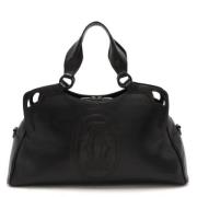 Pre-owned Leather handbags Cartier Vintage , Black , Dames