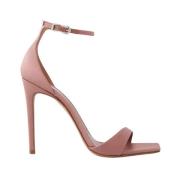 Roze satijnen stiletto sandalen Paris Texas , Beige , Dames