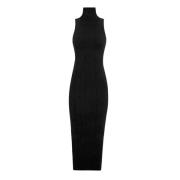 Zwarte Maxi Tank Jurk met Coltrui Alexandre Vauthier , Black , Dames