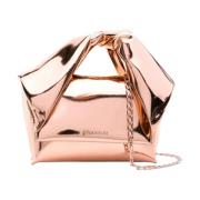 Metallic Kleine Twister Tas JW Anderson , Pink , Dames