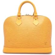 Pre-owned Leather handbags Louis Vuitton Vintage , Yellow , Dames