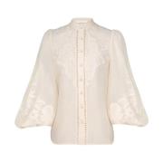 Crème Geborduurde Blouse Ottie Zimmermann , White , Dames