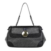 Pre-owned Canvas handbags Bottega Veneta Vintage , Black , Dames