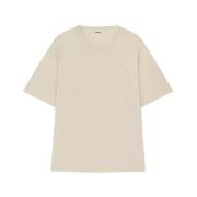 Beige Katoenen T-shirt Reece Nanushka , Beige , Dames