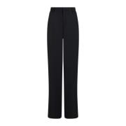 Wijde Geweven Broek Neo Noir , Black , Dames