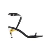 Leather sandals Alexander McQueen , Black , Dames