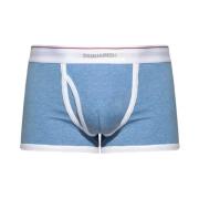 Lichtblauwe Boxershorts met Witte Details Dsquared2 , Blue , Heren