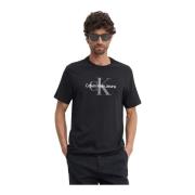 Zwarte T-shirts en Polos Hero Monogram Tee Calvin Klein Jeans , Black ...