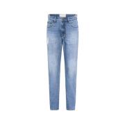 Laagbouw Distressed Blauwe Jeans One Teaspoon , Blue , Dames