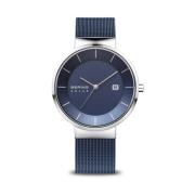 Heren Zonnehorloge 39 mm 5 ATM Zonne Smal Ontwerp Armband Milanese 146...