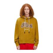 Mosterd Hoodie met Beerprint Palm Angels , Yellow , Heren