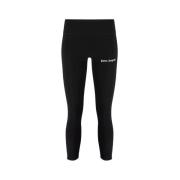 Zwarte Leggings met Strepen Palm Angels , Black , Dames