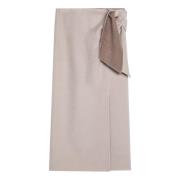 Lange Rok in Trendy Stijl Max Mara , Beige , Dames