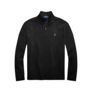 Zachte Estate-Rib Korte Rits Trui Polo Ralph Lauren , Black , Heren