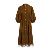 Bruine overhemdjurk midi Ralph Lauren , Brown , Dames