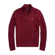 Bordeaux katoenen trui met logo Ralph Lauren , Red , Heren