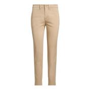 Beige Slim Fit Broek Ralph Lauren , Beige , Dames