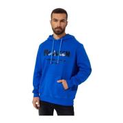 Blauwe hoodie met logo Alexander McQueen , Blue , Heren