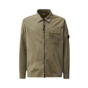 Biologisch Katoen Rits Overshirt C.p. Company , Green , Heren