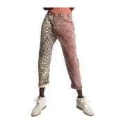 Dierenprint Hoge Taille Jeans One Teaspoon , Multicolor , Dames