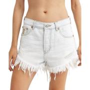 Hoge taille lichtblauwe jeans One Teaspoon , White , Dames