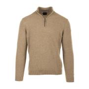 Grijze Sweater Half Zip Duif Paul & Shark , Brown , Heren