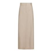 Maxi Rok met Split en Rits Neo Noir , Beige , Dames