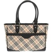 Pre-owned Canvas shoulder-bags Burberry Vintage , Beige , Dames