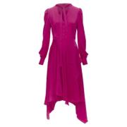 Pre-owned Silk dresses Alexander McQueen Pre-owned , Pink , Dames