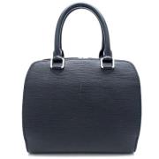 Pre-owned Leather handbags Louis Vuitton Vintage , Black , Dames