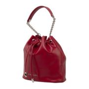 Rode Mini Bucket Bag Nest Stijl Orciani , Red , Dames