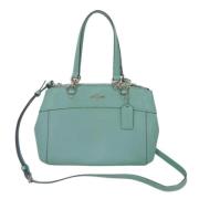 Pre-owned Leather handbags Coach Pre-owned , Green , Dames