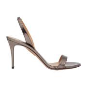 Metallic Stiletto Sandalen So Nude Aquazzura , Gray , Dames