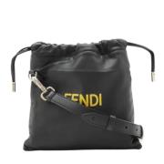 Pre-owned Leather crossbody-bags Fendi Vintage , Black , Dames