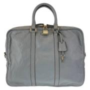 Pre-owned Leather briefcases Gucci Vintage , Gray , Heren