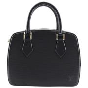 Pre-owned Leather handbags Louis Vuitton Vintage , Black , Dames