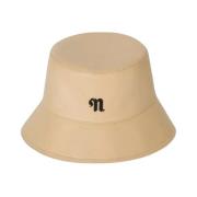 Beige Leren Bucket Hoed Caran Nanushka , Beige , Dames