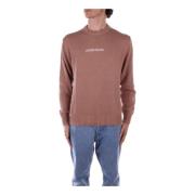 Logo Front Sweater Guess , Brown , Heren