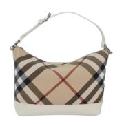 Pre-owned Canvas shoulder-bags Burberry Vintage , Beige , Dames