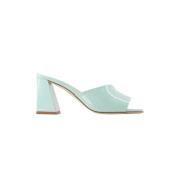 Leather heels aeyde , Blue , Dames