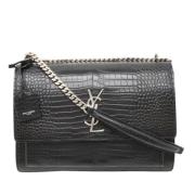 Pre-owned Leather shoulder-bags Yves Saint Laurent Vintage , Black , D...