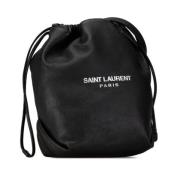 Pre-owned Leather handbags Yves Saint Laurent Vintage , Black , Dames