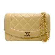 Pre-owned Leather chanel-bags Chanel Vintage , Beige , Dames