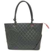 Pre-owned Leather chanel-bags Chanel Vintage , Black , Dames