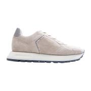 Beige Bont Sneakers met Bruine Accenten Nubikk , Beige , Dames