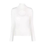 Witte trui met halsuitsnijding Courrèges , White , Dames