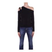 Zwarte Cut-Out Sweater Collectie 1 Liu Jo , Black , Dames