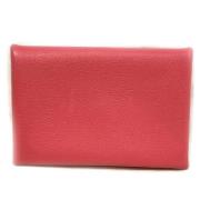 Pre-owned Leather wallets Hermès Vintage , Pink , Dames