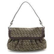 Pre-owned Canvas shoulder-bags Fendi Vintage , Brown , Dames