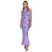 Paarse Halter Maxi Jurk Norma Kamali , Purple , Dames